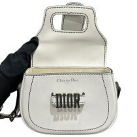 Christian Dior Shoulder Bag White Leather - Picture 5 of 5